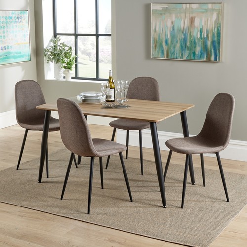 Dining table and upholstered - table, 4