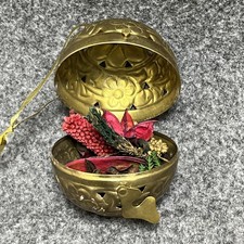 VTG Brass potpourri ball round