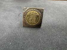 1849 Gold Half Sovereign Ring 9ct Mount 5 Diamonds Size M 12 Grams