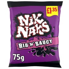 Nik Naks Rib 'N' Saucy 75g - from Giant Bradley's Sweet Shop