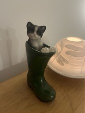 Vintage Leonardo Collection Cat In Wellington Figure