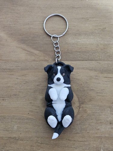 Border collie keychain dog - keychain,