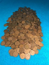 100x British 1/2d's coins Half