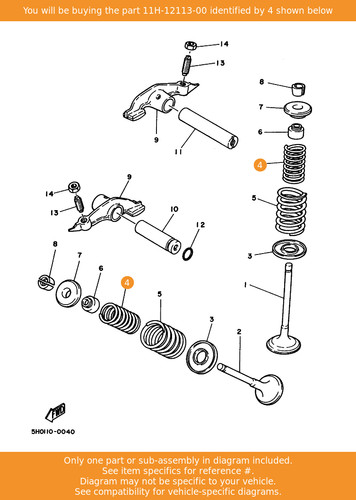 Yamaha spring valve - valve, inner