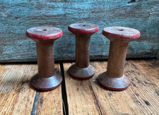 3 Vintage Wooden Industrial