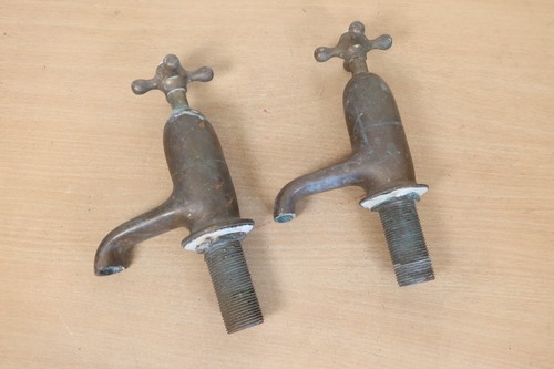 Vintage large brass hot cold - hot, &