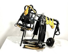 X-Full Quick Hitch Driving Harness In Leather Top Quality Colour  Yellow Black