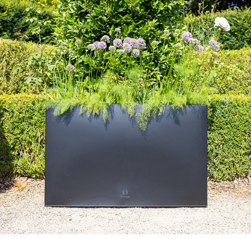 Black zinc tall - tall, trough