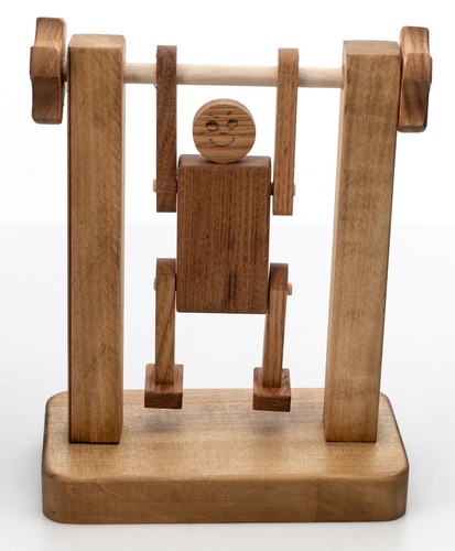 Swinging wood unpainted action - unpainted,