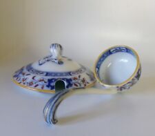 ANTIQUE MINTON LYRE SAUCE TUREEN LID 150mm ACROSS + SPOON 132mm LONG