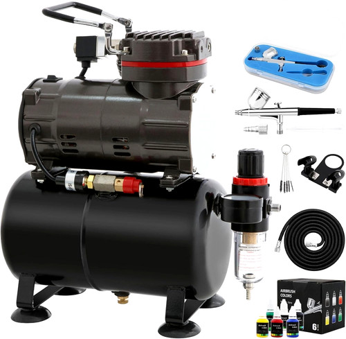 Airbrush compressor kit with - airbrush,