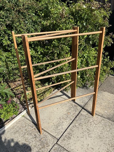 Vintage wooden clothes - clothes, horse