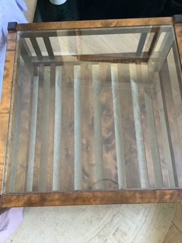 Solid wood and glass - , coffee