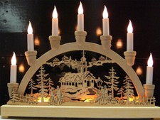 CHRISTMAS WOODEN CANDLE BRIDGE