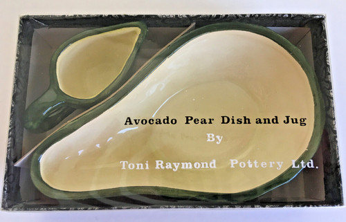 Vintage avocado pear - pear, dish