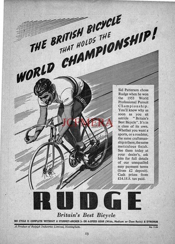 Rudge world champion bicycle - world,