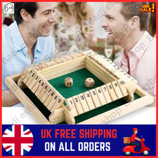 4 Players Shut The Box Wooden