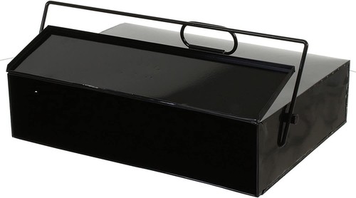 Metal hot ash bucket with - metal,