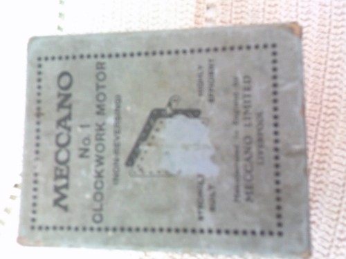 Meccano clockwork motor 1 - clockwork,