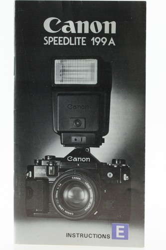 Manuals canon speedlite 199a - manuals,