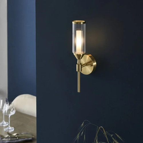 Candle 1lt wall satin gold - wall,