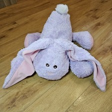 Tesco Bunny Rabbit Soft Toy Lilac Pink Ears Feet Plush Large 2004 Vintage Easter
