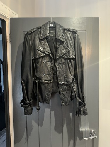 All saints leather - jacket, mini