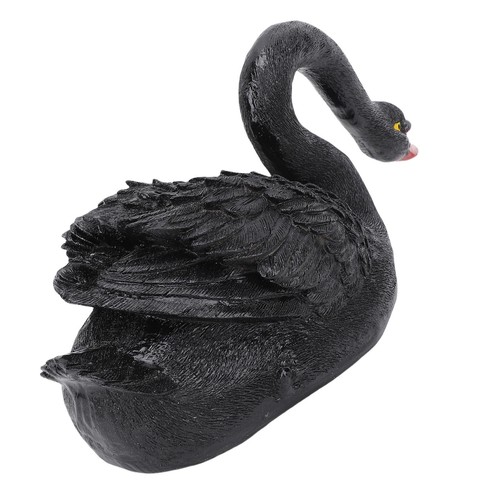 Resin swan figurine - resin,