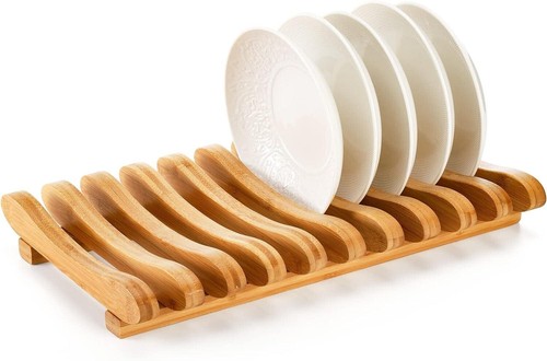 Bamboo dish drying rack - bamboo,