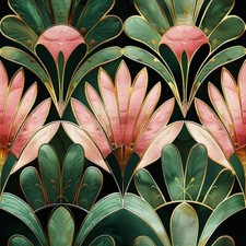 20x Green Pink Pastel Art Deco Peel and Stick Tiles Sticker Bathroom Kitchen