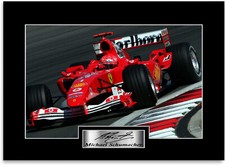 Michael Schumacher Ferrari F1 World Champion Signed Photo Display Poster A4 Gift
