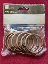 B&Q SELECT 6 METAL RINGS FOR 28MM DIAMETER POLES BRAND NEW