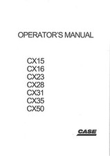 CASE EXCAVATOR CX15 CX16 CX23 CX28 CX31 CX35 CX50 OPERATORS MANUAL