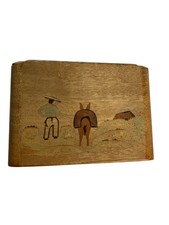 Vintage Wooden Cigarette Case