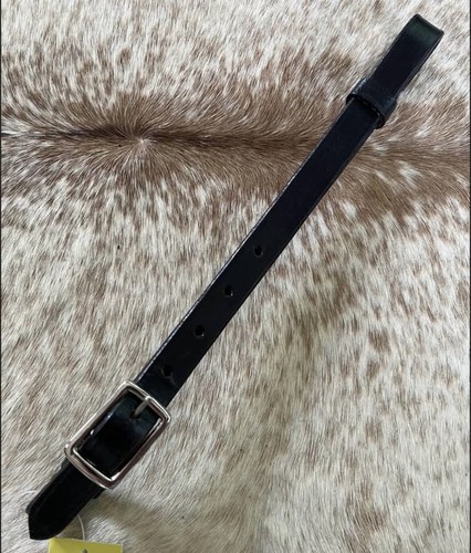 Black genuine leather western - black,