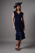 Coast Womens Midi Dress Navy