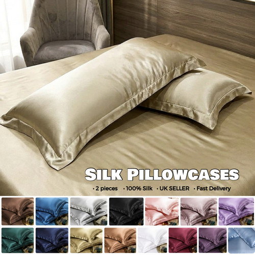 2pcs silk pillowcases 100 - silk,