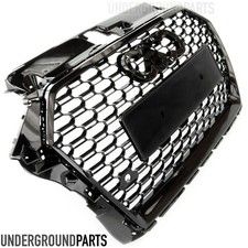 AUDI A3 8V 2016-2019 RS3 STYLE GLOSS BLACK HONEYCOMB MESH FRONT BUMPER GRILLE