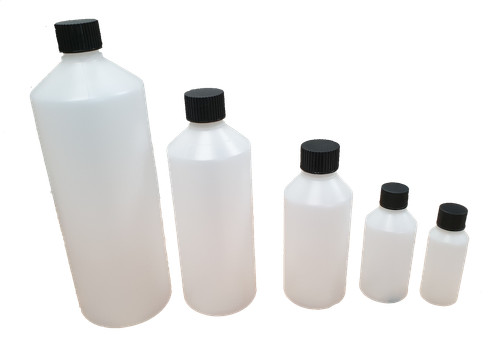 Plastic bottles natural hdpe - plastic,