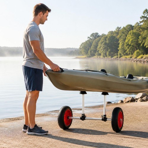 Vertical post kayak trolley - vertical,