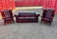 OXBLOOD LEATHER CHESTERFIELD