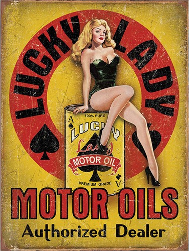 Motor oils retro metal - motor,