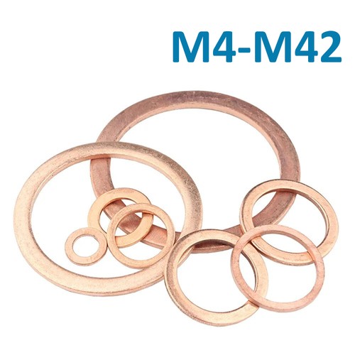 Metric copper sealing washers - copper,