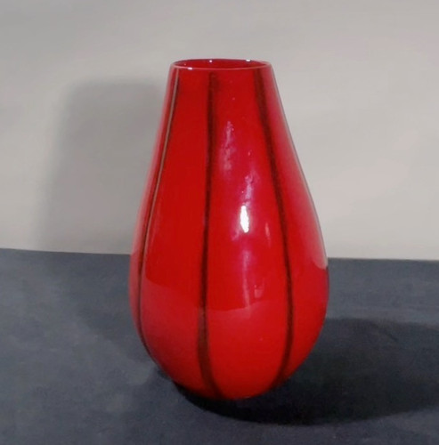 Red art glass - red, hand