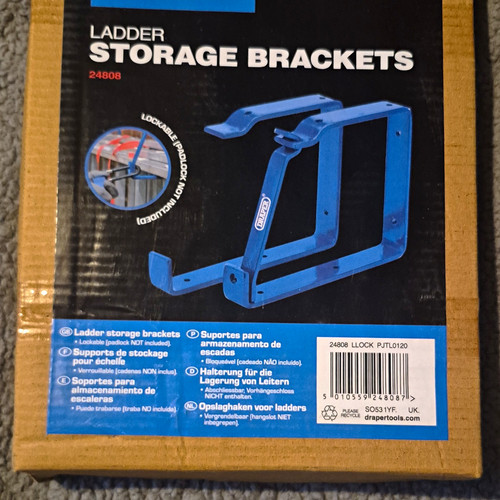 Draper ladder storage brackets - draper,