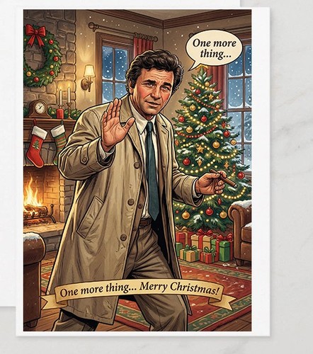Columbo christmas card - christmas,