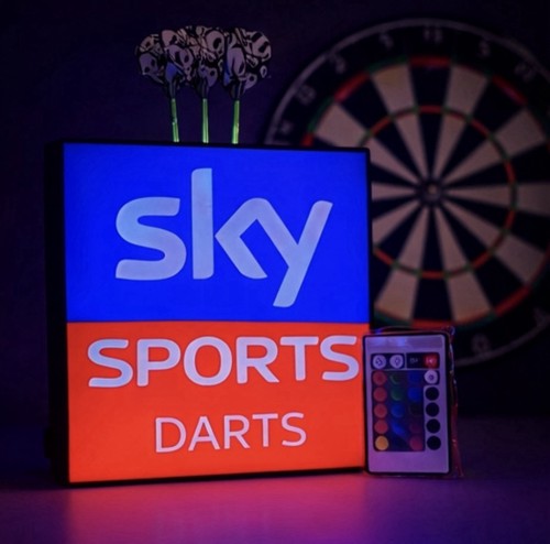 Dartboard lightbox led sign - dartboard,