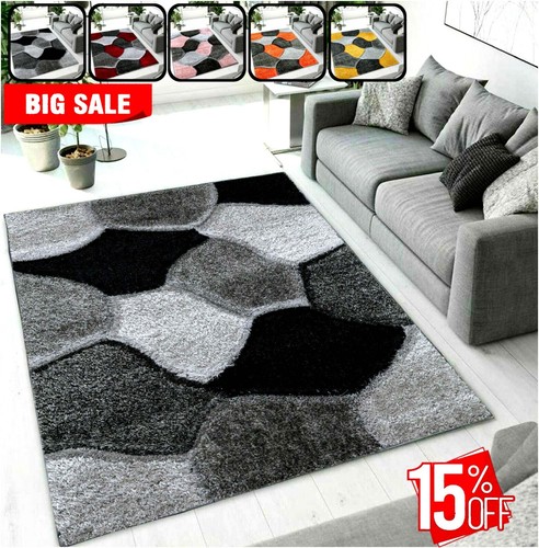 Large shaggy rugs - living, room