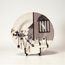 Royal Stafford Grave Diggers Skeleton Dinner Plate 9" Width