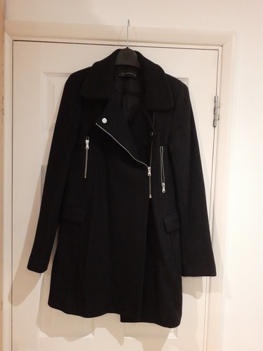 Zara black wool coat - zara, size